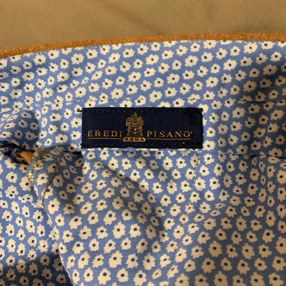 Eredi Pisano Flannel Dress Pants, Orange - Picture 2 of 4